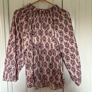 J.Crew Pink Floral Blouse